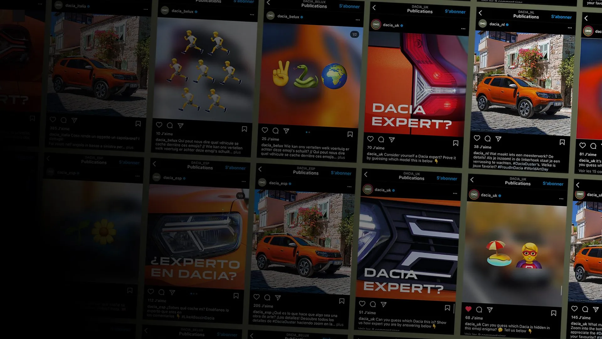 Dacia — Social Media Run (Contenus social media, Heaven Paris)